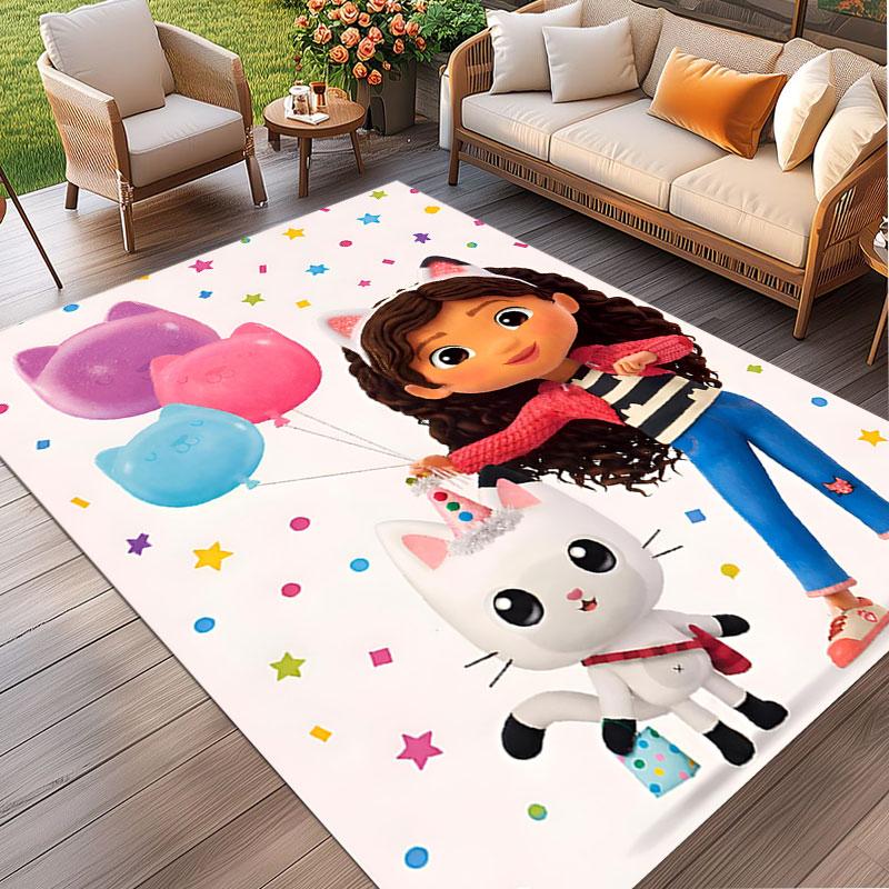 Gabby's Dollhouse Print Rug, Washable Floor Carpet, For Entryway Dorm Laundry Room Office Study, Home Decor Birthday Christmas Gift