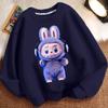 29/5000 Children's LBB Cartoon Hoodie, Long-sleeved Loose Round-neck Hoodie for Boys and Girls Spring and Autumn