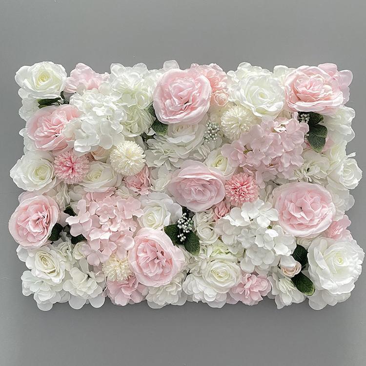 Simulated Rose Plant Silk Rose Flowers Wall Panel 3D Artificial Flower Background Wall Home Decor Wedding Party Bridal Shower