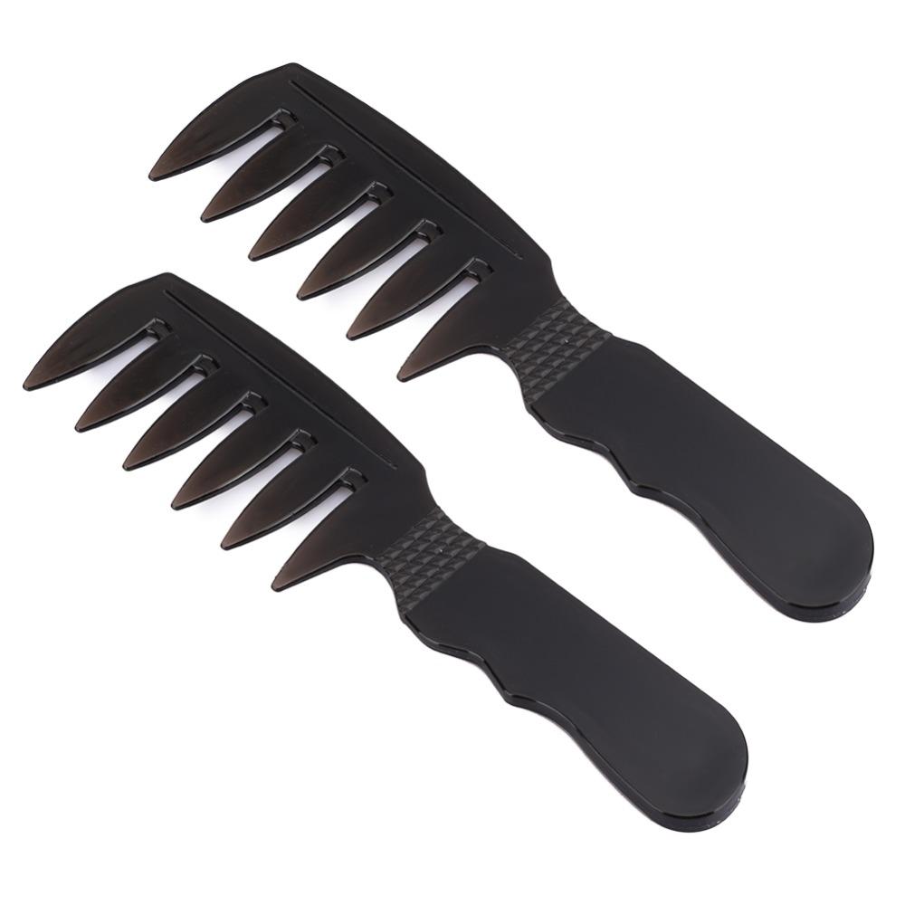 2pcs Wide Teeth Professional Men Comb PC Material Men Styling Comb Men Hairdressing Comb Salon Use