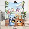 Bluey Family Harmony Blanket Comfortable Suitable for Office Picnics Bed for All Occasions Playful Design Suitable for Gifting Relatives and Friends
