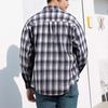 Men S Long Sleeve Plaid Shirt Casual Vintage Button Up With Pockets