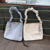 Korean Lazy Wind Folded Sense Shoulder Strap Star Tote Bag Female Students Large Capacity Class Commuter Single Shoulder Oblique Span Bag