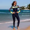 Dames Zonnebescherming Wetsuit met Lange Mouwen - Slank Makend Surf & Duik Eendelig Zwempak