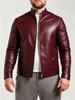 European and American men's stand-up collar PU leather jacket slim jacket jacket fashion business motorcycle style leather jacket