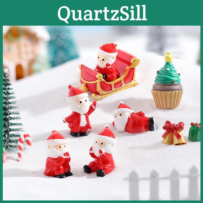 Festliche Resin-Weihnachtsminiaturen Inklusive Weihnachtsmann Und Feiertagsdekoration