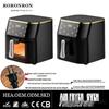 Stainless Steel Touchscreen Air Fryer for Home Use - Large Capacity Electric Fryer for Chicken & Fries