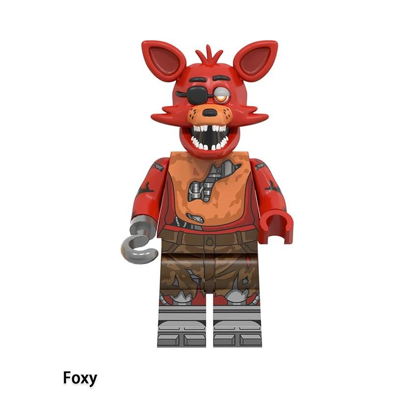 NUEVO Juego FNAF Nights Figura Mini Figuras Bloques de Construcción Esqueleto Juguetes de Terror regalo juguetes para niños molde rey