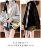 SECOND ROOTS Sleeve Casual and Relaxed Women's Two-Line Hoodie, Cute, Fit, Stretch, Gray, 5S-R07-GY2XL