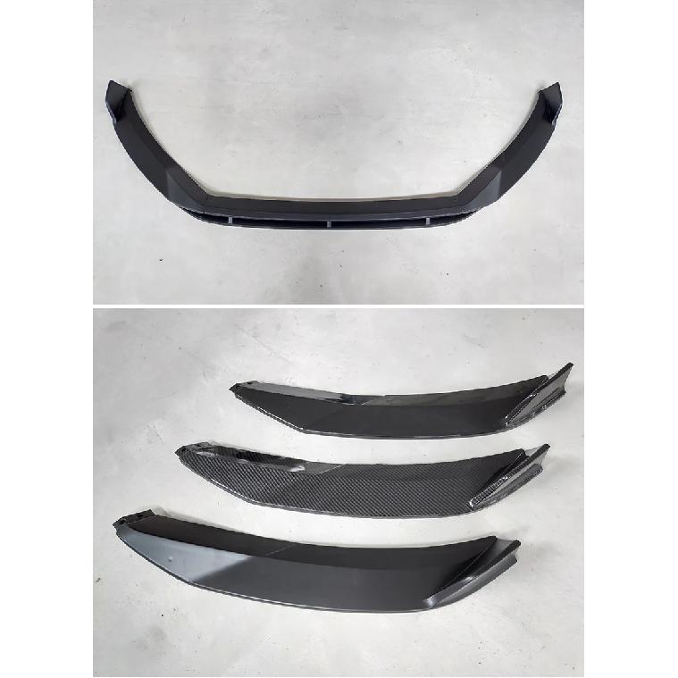 Front Bumper Spoiler Protector Plate Lip Body Kit Carbon Surface Decorative Strip Chin Shovel for Volkswagen ARTEON CC 2019-2024