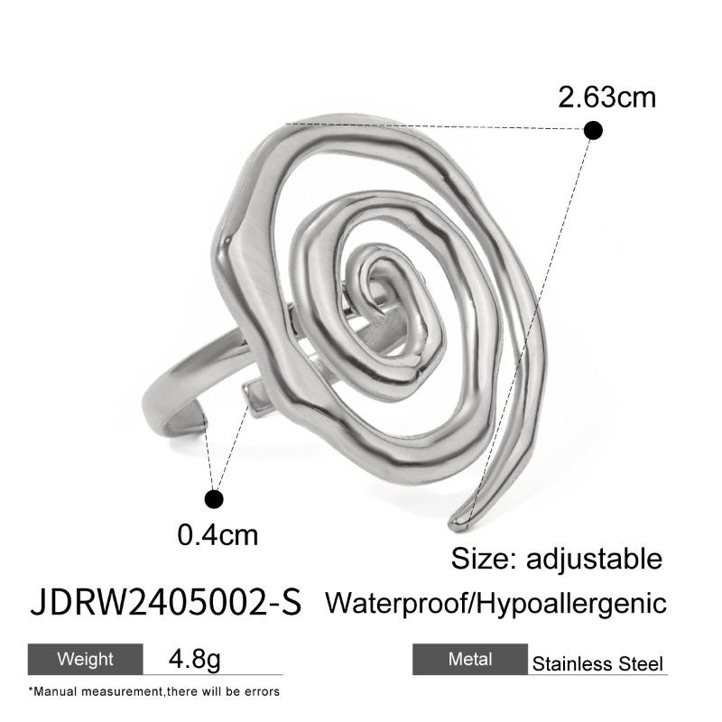 Stainless Steel Exaggerated Opening Ring, High-end Finger Ring, Titanium Steel Hand Accessory