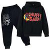 Kids Trendy Printed Pullover Hoodie and Sweatpants Set - Loose Fit Long Sleeve Casual 2 Piece Outfit