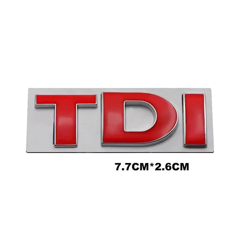 For VW Golf Passat Tiguan Jetta Amarok TDI Badge 3D Metal Car Stickers Tail Decoration Decal Side Sticker