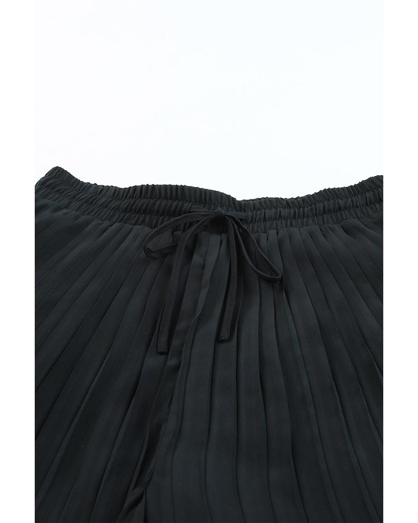 Azura Exchange Pleated Drawstring Waist Shorts