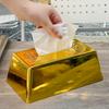 Miniso Scatola Porta fazzoletti in Mattoncini Creativi Hotel Simulazione di Lusso Lingotto d'Oro Scatola di Carta Scatola di Carta per Tovaglioli di Lusso Decorazione per la Casa