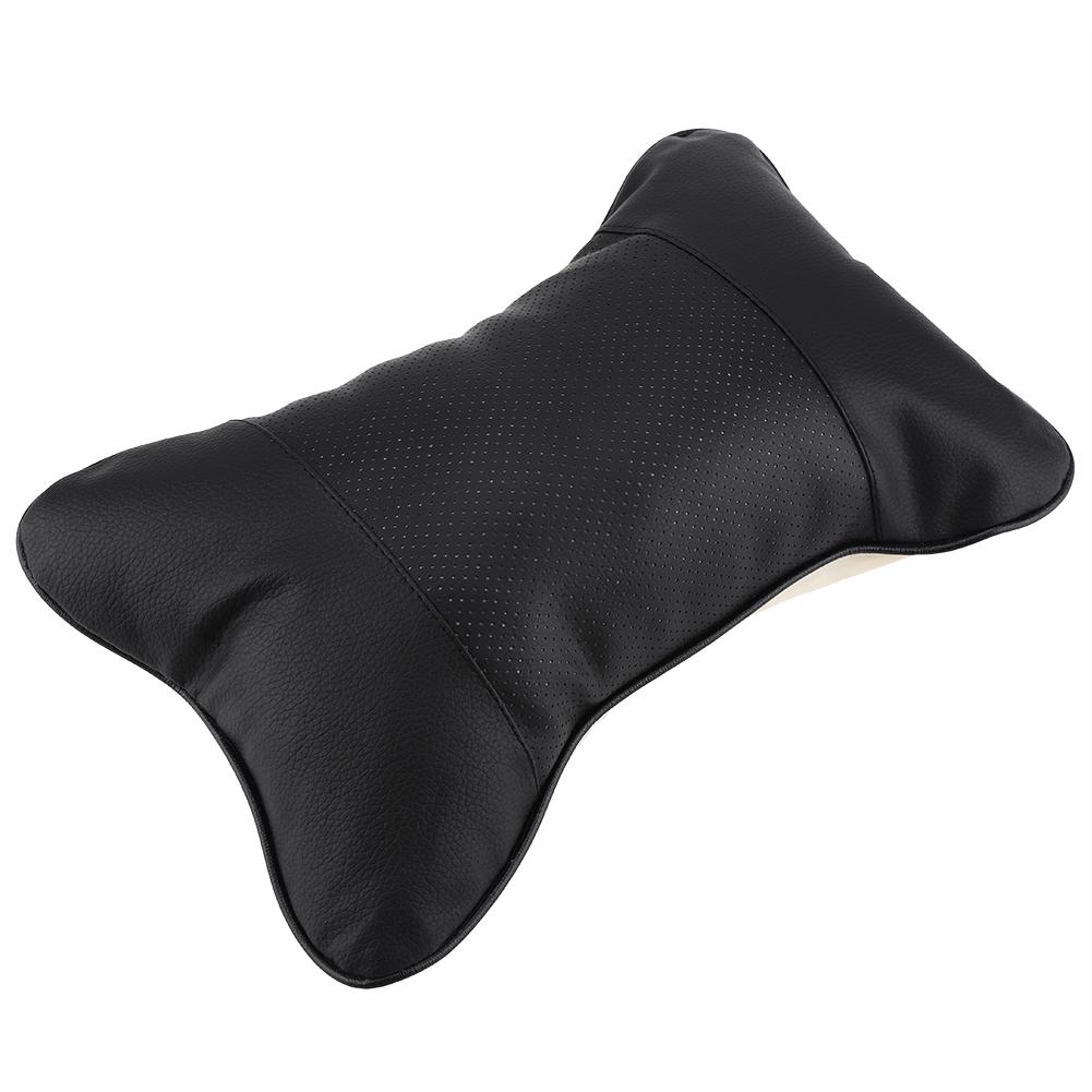1Pc Soft Auto Car St Hdrest Pillow Brthable Hd Neck Support Cushion Pad(Beige)