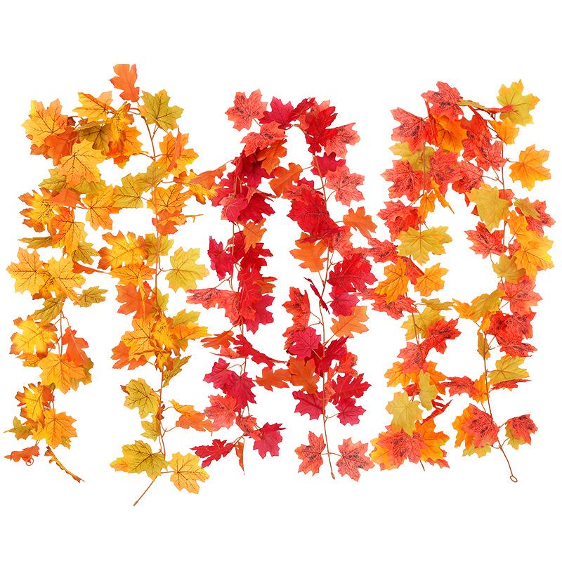 Autumn Maple Leaf Vine Hanging - Festive Decor for Halloween & Christmas