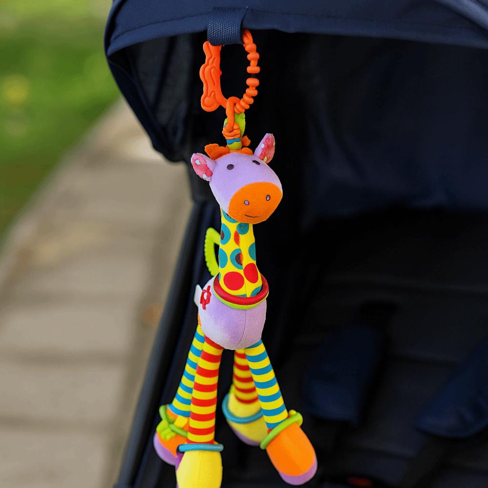 Early Education Giraffe Animal Handbells Plushies Doll Plush Rattle Teether Toys  Children Gift
