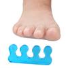 1 Pair Toe Separator for Overlapping Toes, 3-Hole Blue Gel Bunion Corrector, Soft SEBS Foot Spacer for Hallux Valgus, Toe Straightener for Women
