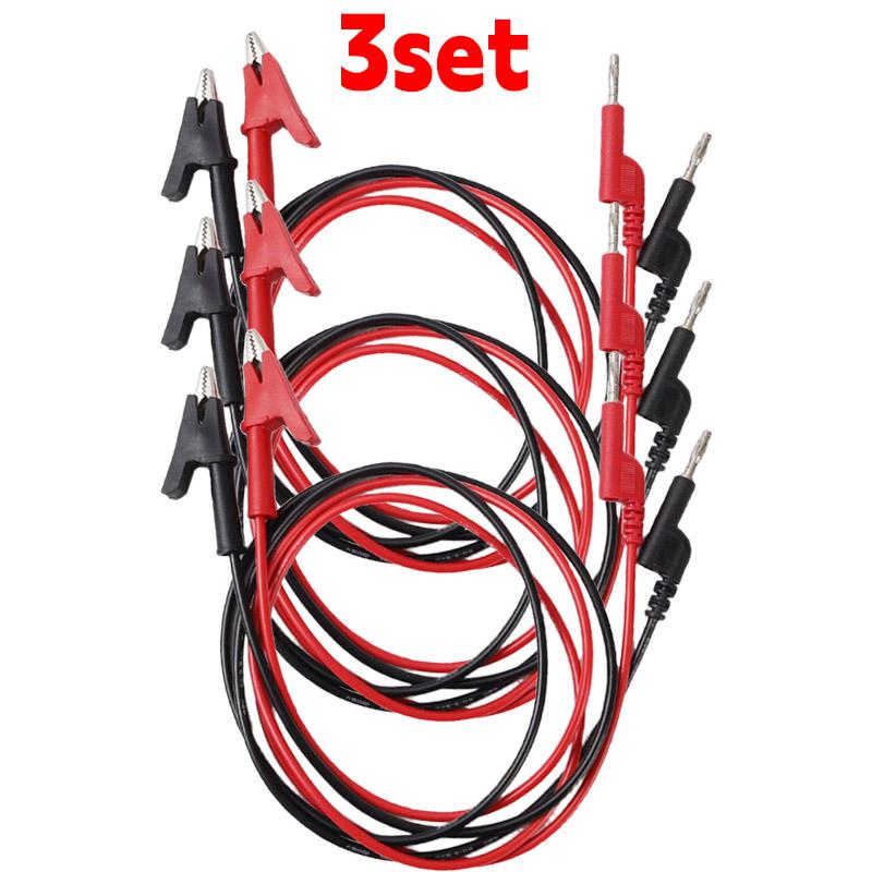 Red Black Alligator Clips Banana Plug Test Leads Double-ended Crocodile Test Clips Cable Lead Connector Multimeter Measure Tool
