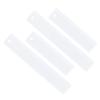 4Pcs Bookmark Mold Blank DIY Silicone Epoxy Pendant Jewelry Mirror Surface Craft White