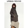 UR Women's Retro Spliced V-neck Loose Coat