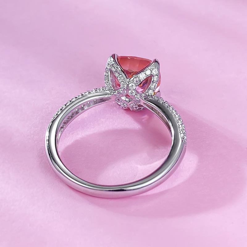 Pierścionek ze srebra S925 inkrustowany diamentami - Gorący styl 2025, ekskluzywny dla USA, Europy, Azji Południowo-Wschodniej.