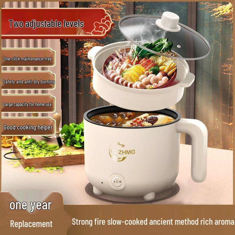 Multifunctional Electric Cooking Pot: Mini Rice Cooker & Stir-Fry Hot Pot for Student Dorms