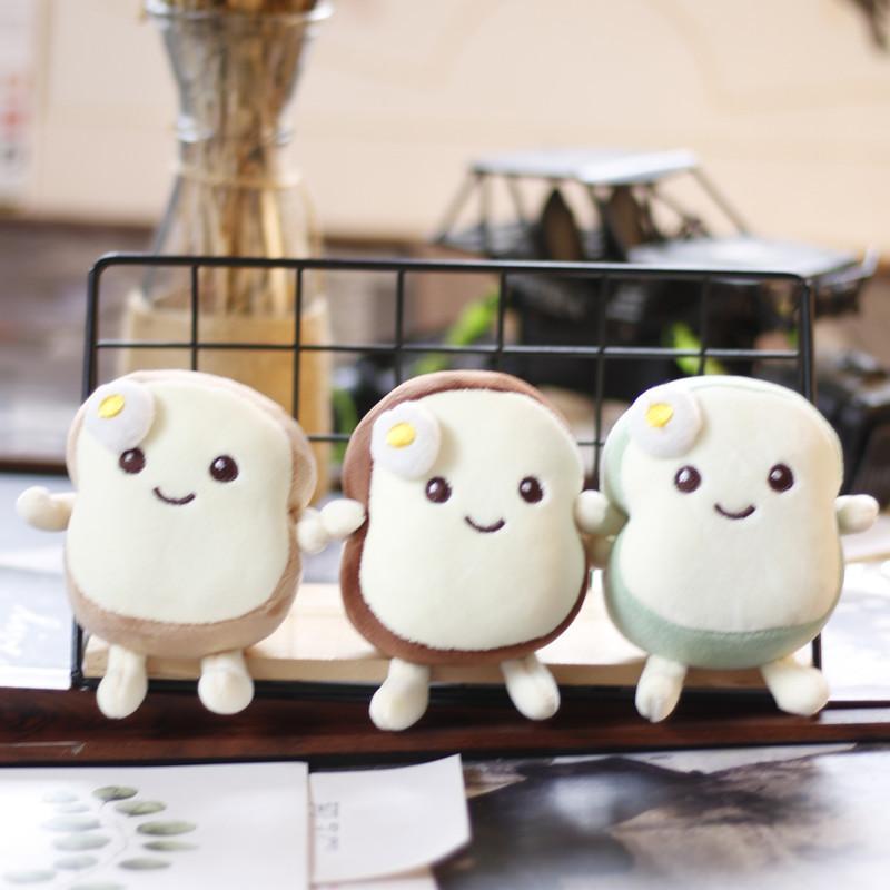 Adorable Plush Bread Keychain Cute Soft Toy Creative Cartoon Bag Charm 11 Cm