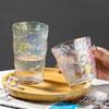 300ml/380ml Modern Colorful Glass Cup Juice Tea Cold Drink Cups Cocktail Glass Drinking Glasses Glacier Wine Glass Holiday Gifts