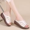 Summer Sandals with Hollow Out Slippers for Middle-aged Women and Sloping Heels