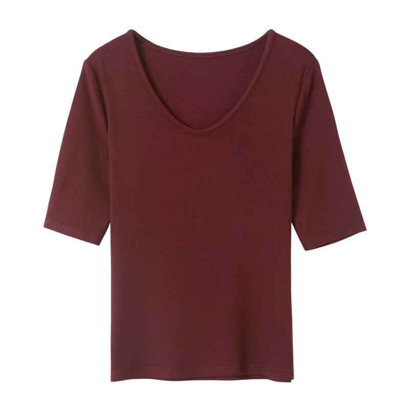 Sancai Women s Slim Fit V-Neck Short Sleeve T-Shirt XL