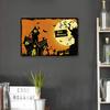 Halloween Vintage Metal Plate Rectangular Iron Painting Wall Home Decor(xcm)