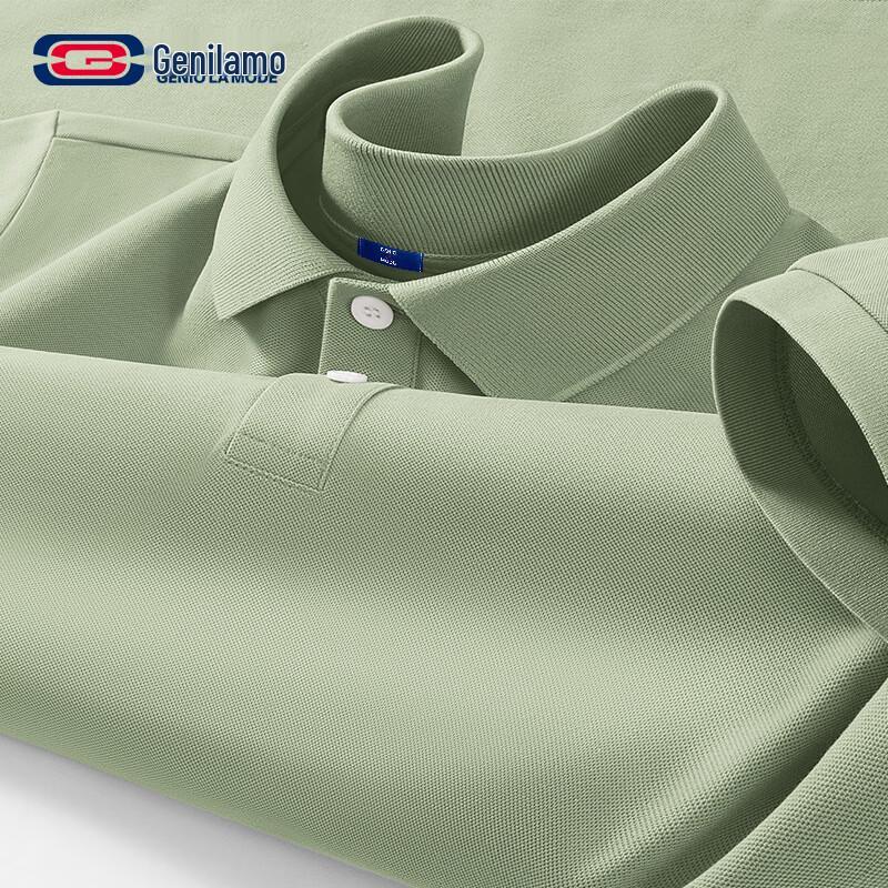 

GENIOLAMODE Мужская однотонная повседневная футболка-поло с коротким рукавом XL