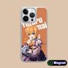 Date a Live Yamai Kaguya Silver Plating Magsafe Mobile Phone Case for iPhone 17 16 15 14 13 12 11 Air Pro Max Plus Colorful