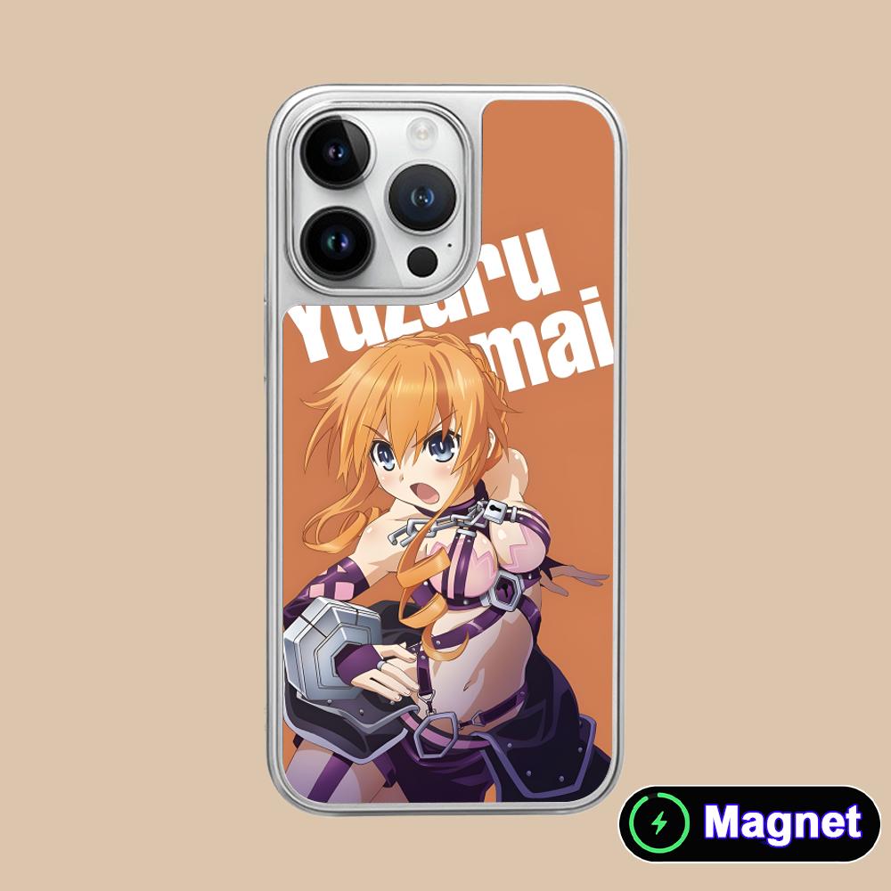 Date a Live Yamai Kaguya Silver Plating Magsafe Mobile Phone Case for iPhone 17 16 15 14 13 12 11 Air Pro Max Plus Colorful