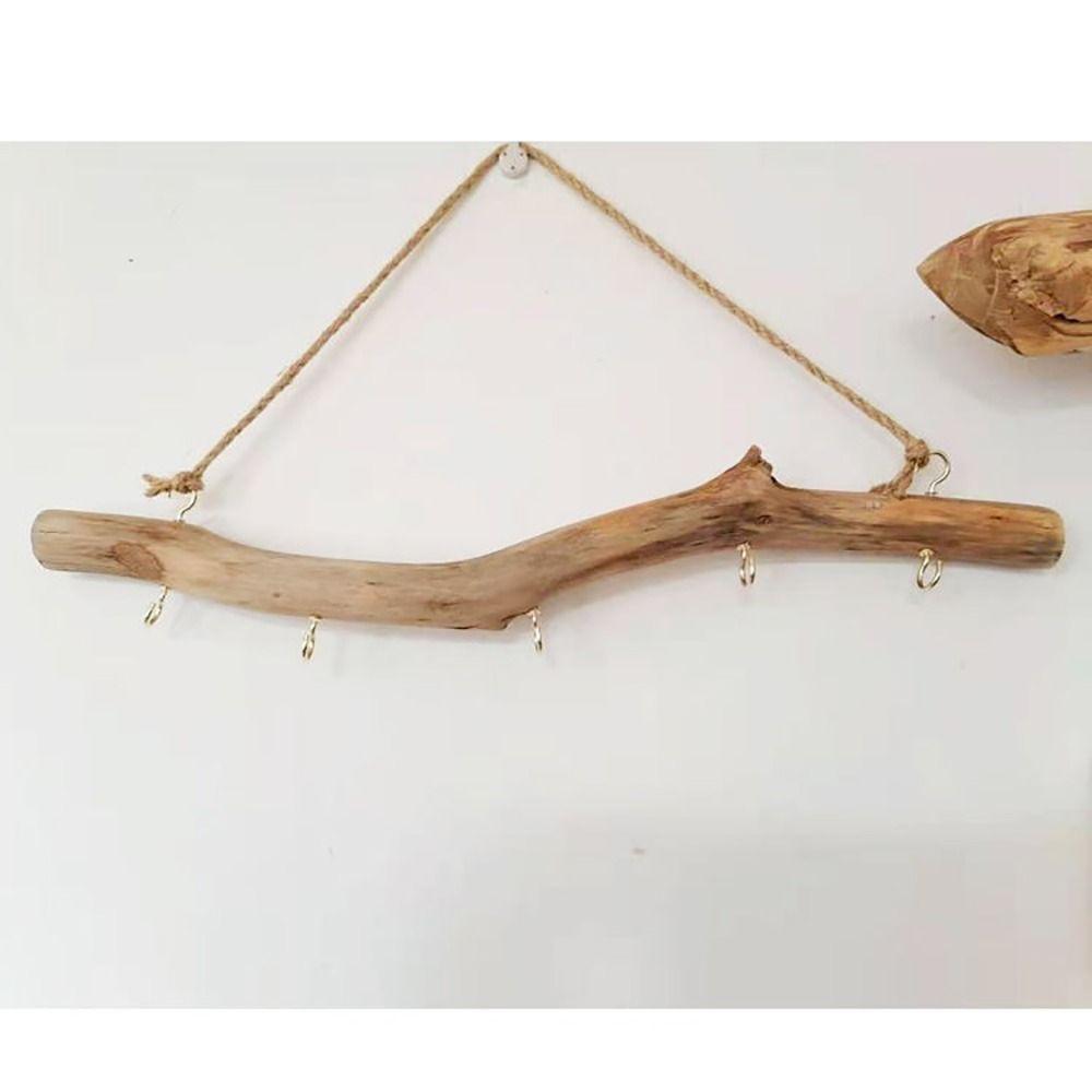 Gancio a Parete in Legno Gancio da Parete Design a Ramo Gancio Appeso Ganci Multipli Lunghezza 40cm Gancio Organizzatore