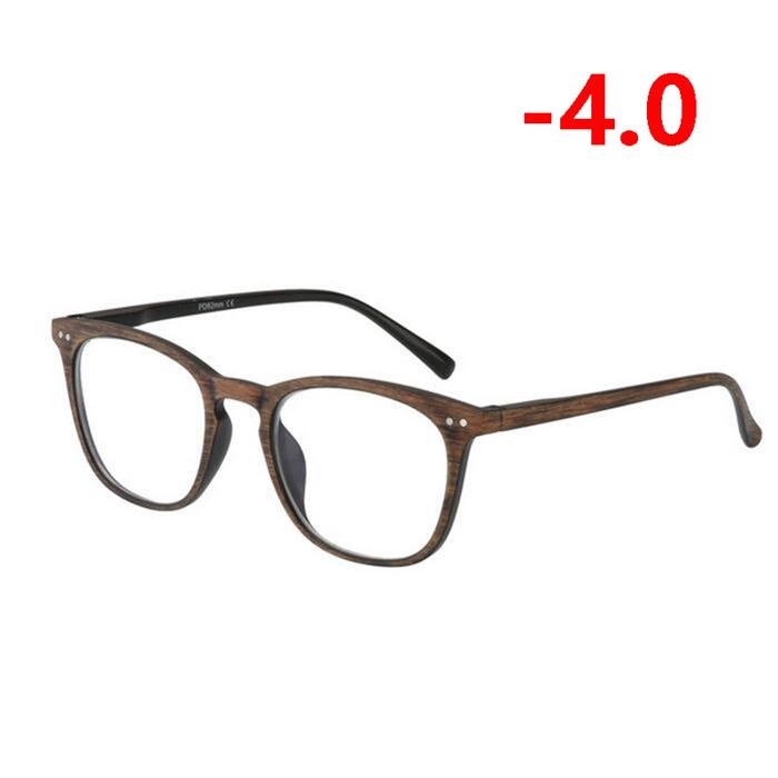 

Chameleon Lenses Oval Myopia Glasses Finished Retro Wood Color Sun Photochromic Nearsighted Eyewear Diopter 0 -1.0 -1.5 To -4.0