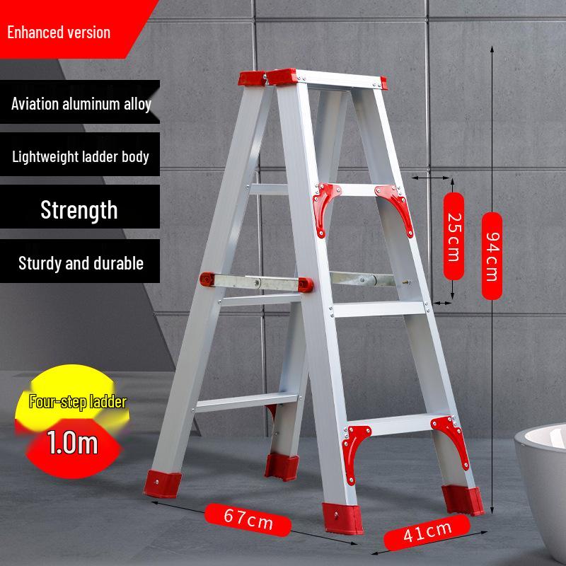 2M Multifunctional Aluminum Alloy Foldable A-frame Telescopic Ladder for Indoor Climbing