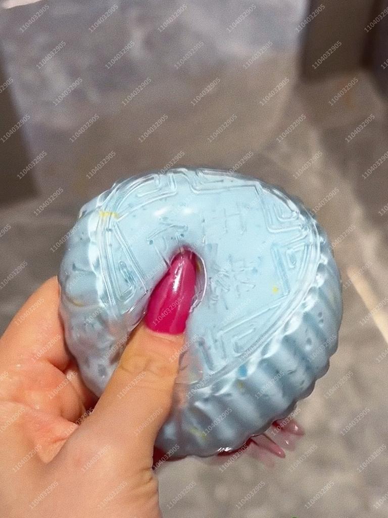 Moon Cake Stress Ball Slushie Snow Skin Moon Cake Crunchy Squishy Toy Moldable No Bounce ASMR Anti Stress Fidget Toys for Adults