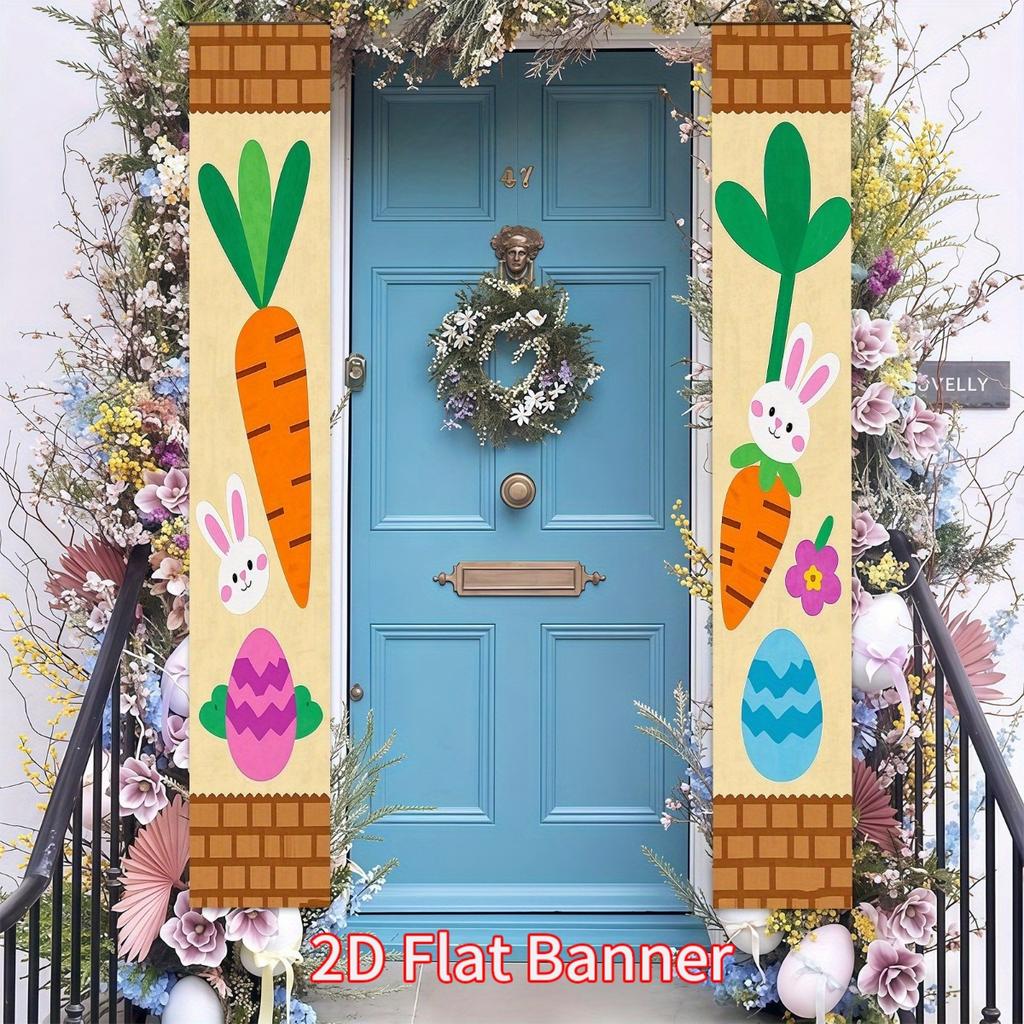 2pcs Christmas & Easter Indoor/Outdoor Door Couplet