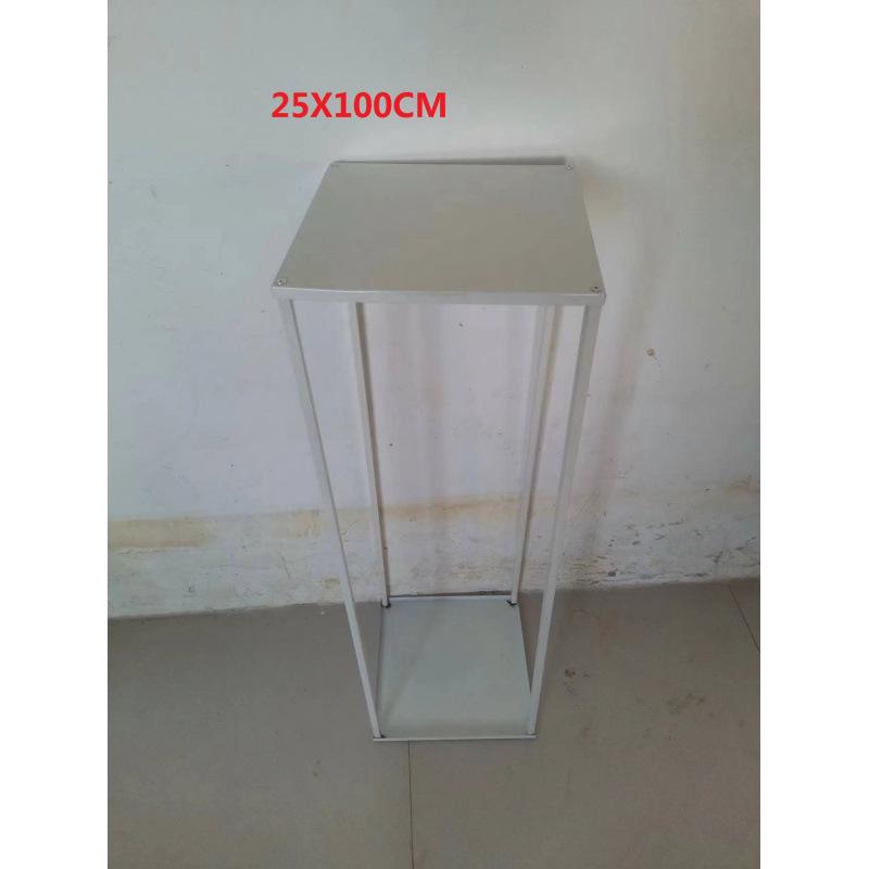Geometric Square Frame Flower Stand for Weddings - Wrought Iron Artificial Flower Decor