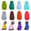 Solid Color High-Neck Cable Knit Eco-Friendly Pet Sweater Warm Autumn/Winter Pullover Dogs Cats 12 Vibrant Hues Simple Soft