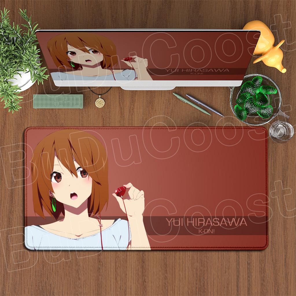 Game Cabinet Extended Desktop Mat Pc Accessories Kawaii Anime Girls Yui Hirasawa Mouse Pad Large KOn Office Laptop Keyboard Rug