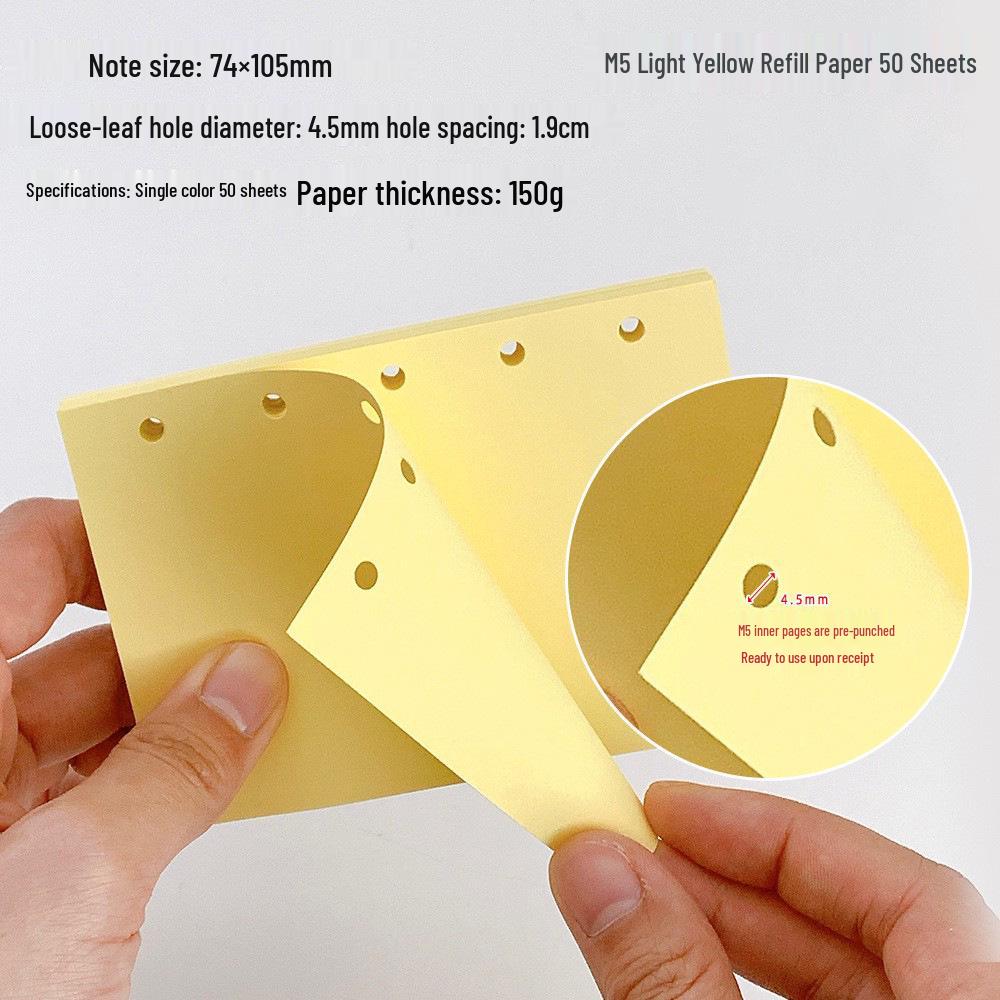 

Мини-вставки для планера M5 Пастель A8: Листы для пяти отверстий для скоросшивателя.