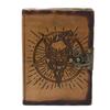 Leather Notebook Skull and Pentagon Burnt Edges 7x5