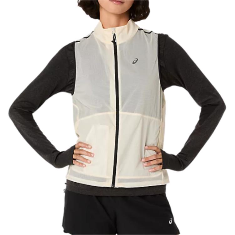 Asics Metarun Logo Zip Collar Sleeveless Vest Women vest 2012C974-100 S