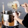 Stainless Steel Pasta Strainer,Kitchen Mesh Strainer with Wood Handle,Frying Food Basket for Cooking Noodles Kitchen Barbecue