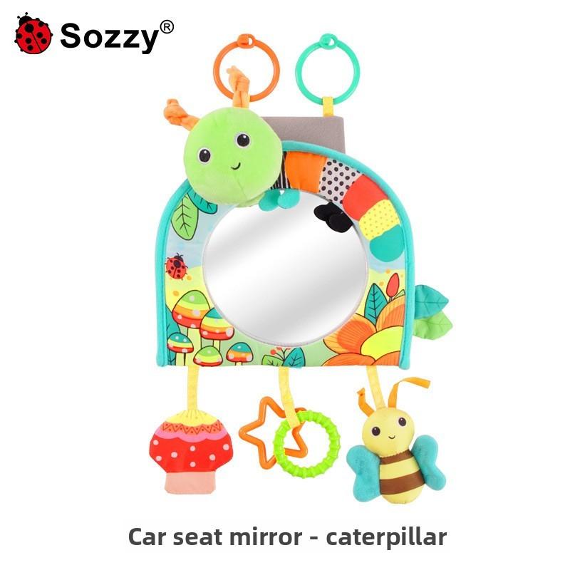 Unicorn Fox Infant Car Mirror Plush Hanging Toy For Baby Engagement And Handeye Coordination