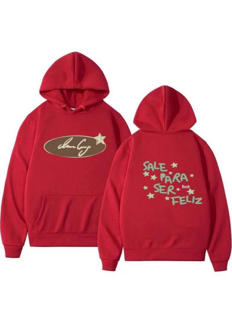 2025 American-Style Star Print Hooded Sweatshirt - Casual, Loose Fit for Autumn and Winter